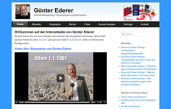 Internetseite von Günter Ederer
